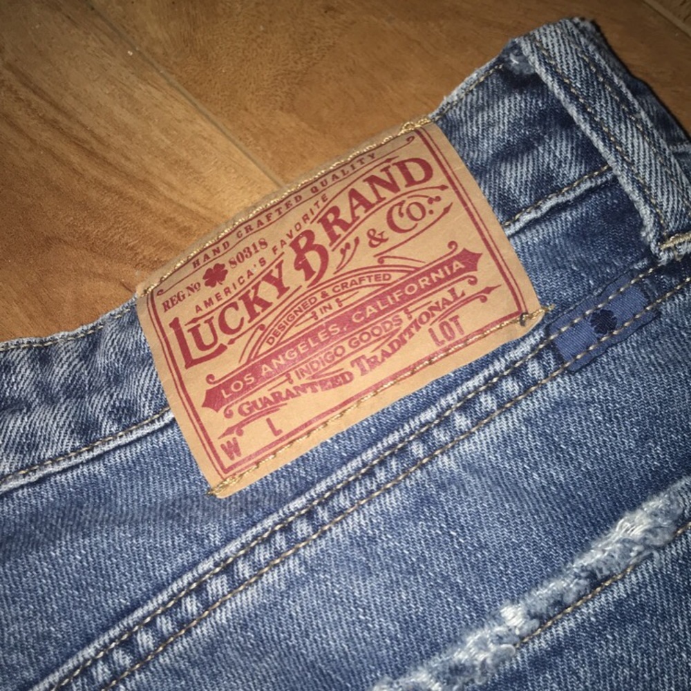 Lucky Brand Patch Two-Tone Mom Jeans🍀